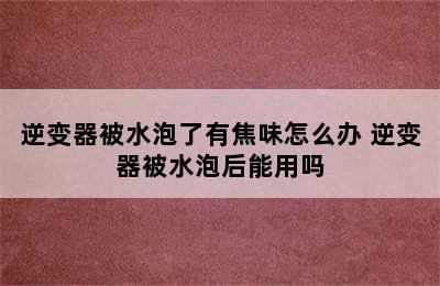 逆变器被水泡了有焦味怎么办 逆变器被水泡后能用吗